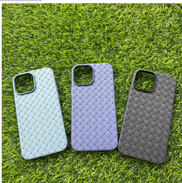 Leather Feel Mesh Shock Proof Case For All iPhone Models(12 pro max,13 pro max,14 pro max,15 pro max)